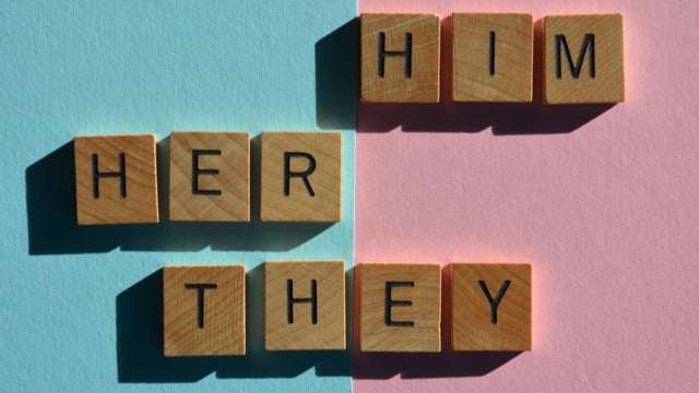 Him, her and they written