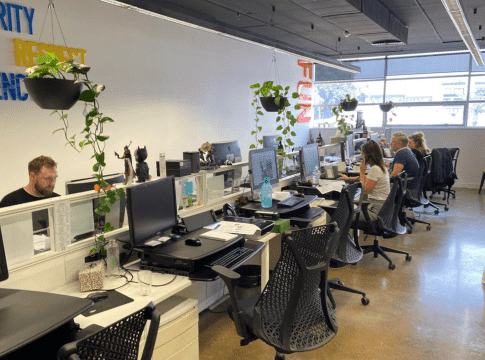S core group working in the office