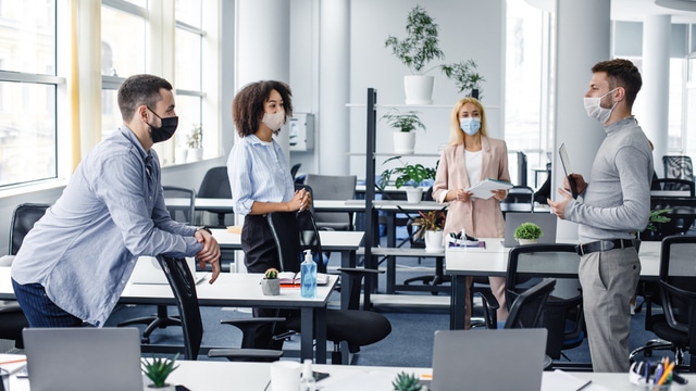 Employees in the office