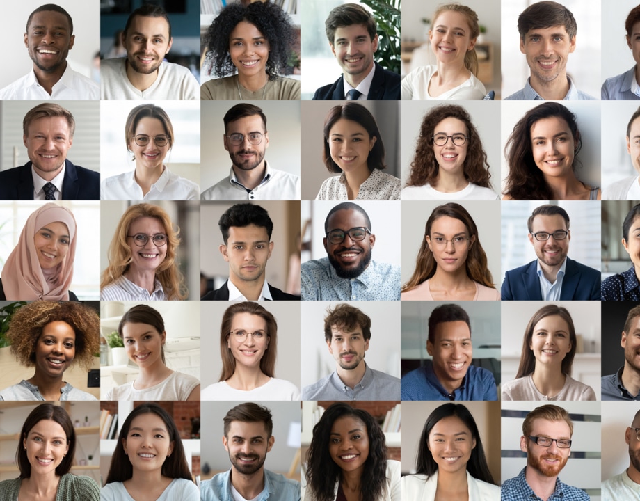 Multiple human faces
