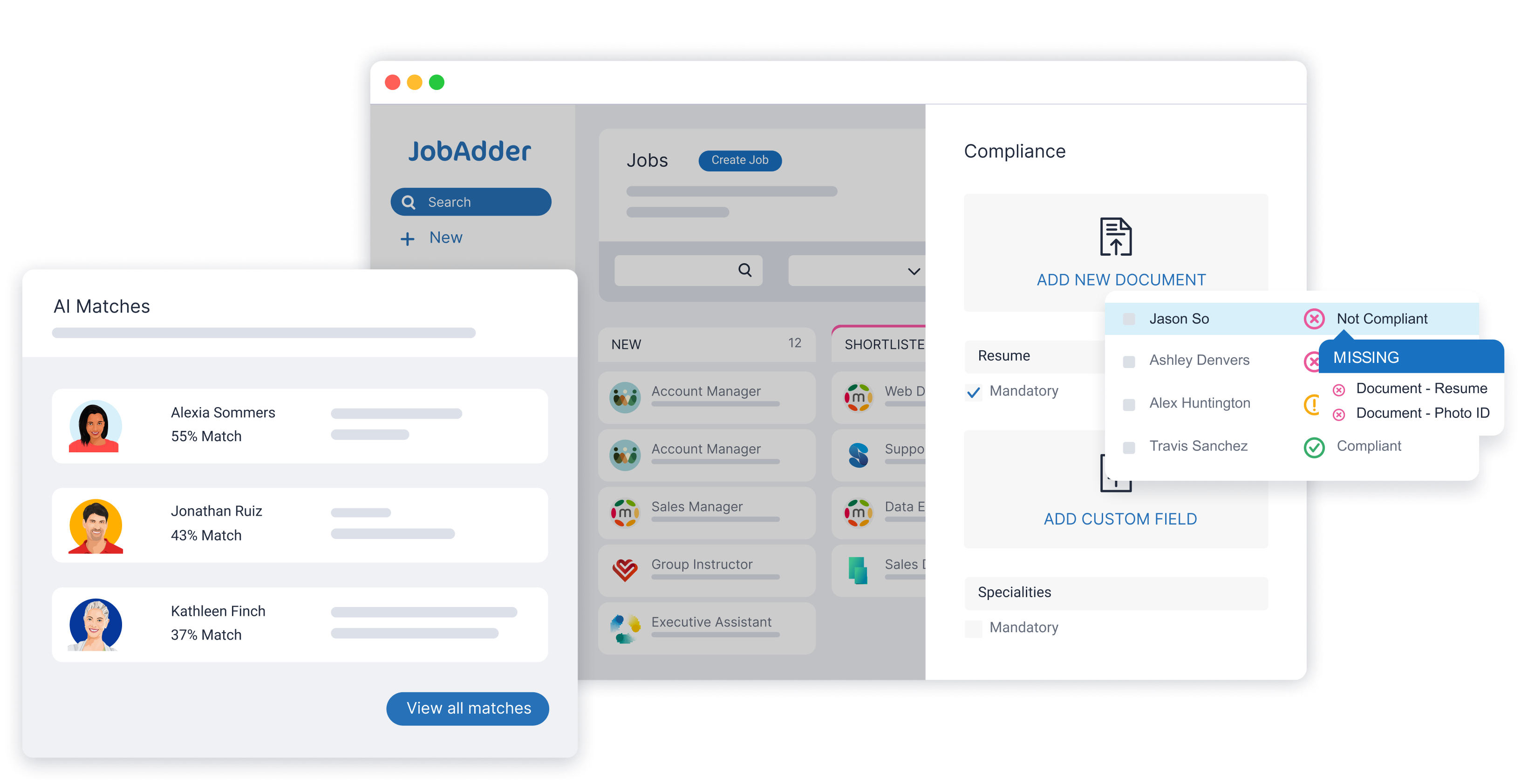 JobAdder AI matches