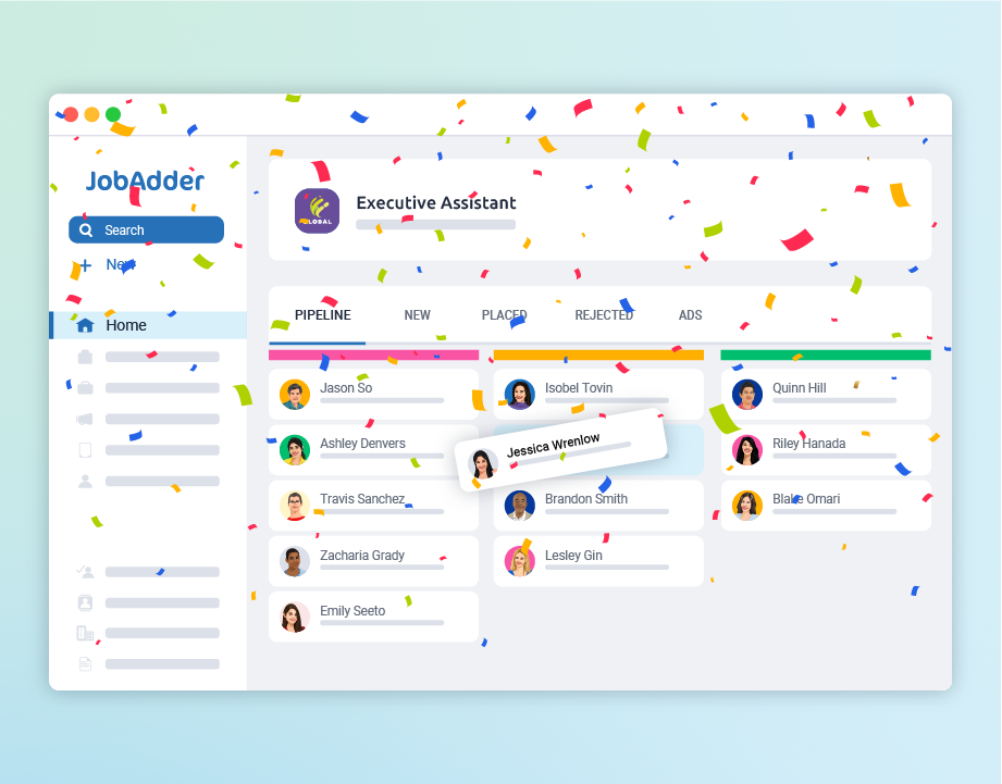 JobAdder Executive Assistant Pipeline